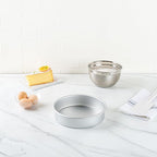 Restaurantware-Met Lux 8 x 2 Inch Straight-Sided Baking Tins, 12 Round Cake Pans - Oven-Ready, Freezable, Anodized Aluminum Round Baking Pans, Greaseproof, For Layer Birthday Cakes