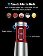 Powerful Immersion Blender handheld, 2025 New Update Hand Blender, Scratch-Resistant Corded Hand Mixer with Heavy-Duty Copper Brushless Motor and Gift Box Red