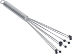 Restaurantware-German Standard 10.6 Inch Ball Whisks, 24 Kitchen Whisks With Silicone Balls - Ergonomic Handle, Dishwashable, Stainless Steel Manual Egg Beater, Durable, For Whisking, Stirring, Mixing