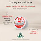 Illy Forte K Cup Coffee Pod, Bold And Intense, Extra Dark Roast, Made With 100% Arabica Beans, All-Natural, No Preservatives, Made for Keurig Machines, 10 Count (Pack Of 1)