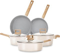 KOCH SYSTEME CS Nonstick Ceramic Cookware Set, 8 Piece Pots and Pans Set with Stay-Cool Handles, Non-toxic Ceramic Kitchen Cooking Set, Induction Compatible Dishwasher Safe, PFAS and PFOA Free, 8pcs