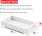 HBL' 2 Pack | 21" Deep Pull Out Cabinet Organizer Adhesive, 12-Inch Wide Sturdy Carbon Steel Roll-Out Drawers for Face Frame or Frameless Cabinets,Slide-Out Shelves for Pantry.