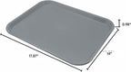Carlisle FoodService Products Cafe Fast Food Cafeteria Tray with Patterned Surface for Cafeterias, Fast Food, And Dining Room, Plastic, 17.87 X 14 X 0.98 Inches, Black, (Pack of 12)