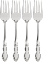 Oneida Dover Fine Flatware Salad Forks, Set of 4 , 18/10 Stainless Steel, Silverware Set, Dishwasher Safe