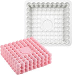 TUKE Square Shaped Silicone Mold Soap Silicone Molds Cake Fondant Baking Molds for Baking Chocolate French Dessert Candy Ice Cube Soap (Square K)