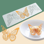 Hollow Leaf Silicone Mold Chocolate Candy 3D Hollow Leaf Candy Mold Food Cooking Meals Decorations Fondant Mold Polymer Clay Molds (Butteryfly L_11.24x3.6x0.12inch)