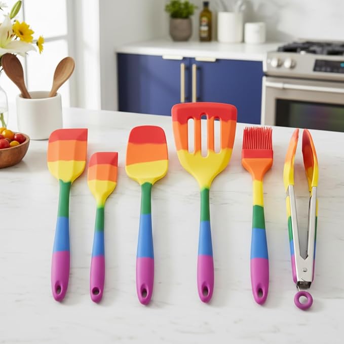 Cooking With Pride Non-Stick Spring-Action Locking Tongs, Heat-Safe Silicone With Zinc-Plated Iron, 10.25-Inch