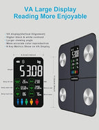 Digital Bluetooth Body Fat Scale – Ultra‑Precise Smart Bathroom Weight Scale with 15 Body Composition Metrics, Large Backlit Display, App Sync (Fitdays, Apple Health, Google Fit) & Multi‑User Profiles