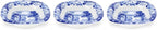 Spode Blue Italian Dip Bowl Set of 3-5-Inch Porcelain Bowls with Oriental Design, Dishwasher & Microwave Safe Tableware for Dip, Side, Appetizers, Dessert - Blue & White Dinnerware