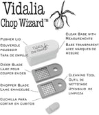 Vidalia Chop Wizard, Vegetable and Fruit Chopper with 2 Cup Base, Stainless Steel Blades, Dishwasher Safe
