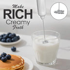 Mulli Milk Frother for Coffee with Rechargeable and Stand Set,Handheld Frother Electric Whisk, Milk Foamer, Mini Mixer and Coffee Blender Frother for Frappe, Latte, Matcha