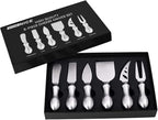 WoneNice Cheese Knife Set, 6-Piece Stainless Steel Knives for Charcuterie, Gift Ready