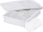 Host Ice Cube Tray with Lid, Makes 15 1.25" Cubes, Durable Silicone Trays, Perfect for Cocktails, Beverages, Mocktails, Iced Coffee, Tea, Infused Water, Kitchen Essentials, Set of 1, Marble