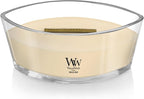 WoodWick Vanilla Bean Holiday Candle Gifts for Women and Men, 16 oz Ellipse Candle with Crackling Wick