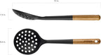 STAUB Skimmer Spoon, Perfect for Straining or Lifting Meat and Veggies from Broth, Durable BPA-Free Matte Black Silicone, Safe for Nonstick Cooking Surfaces