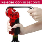 KAYCROWN Wine Bottle Opener - Vertical Lever Corkscrew Wine Opener - Clear and Red, 7.16in * 2.28in * 7.4in