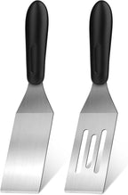 2Pcs Stainless Steel Spatula Set,Mini Serving Spatula for Kitchen Use,Metal Spatula for Cooking with Heat Resistant Handle,Metal Spatulas for kitchen use for Pancakes、Lasagna、Brownies、Cake and Cookie