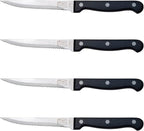 Chicago Cutlery Essentials 4-Piece Serrated Steak Knives, 4.5" Stainless Steel Blades for Effortless Cutting, For Home Kitchen and Professional Use