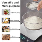 Food Scale,Digital Kitchen Scale,Weight in Grams and Ounces for Baking, Cooking, and Meal Prep,6 Units with Tare Function,LCD Display,11lb,Scale for Food