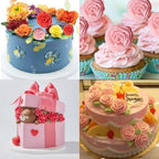Roses Mold Flower Silicone Cake Molds Chocolate Sugarcraft Decorating Fondant Fimo Tools 4 Size Pink 2 Piece