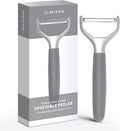 Misen Stainless Steel Vegetable Peeler - Dishwasher Safe Y Peeler - Easy to Use with Potatoes, Cabbage, Carrots, and More - Progessional Grade Kitchen Tool - Gray