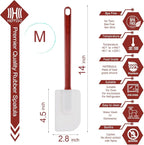 Kitchy Silicone Rubber Spatula and Spoon Set - High Heat Spatula Spoon, Commercial Cooking Set (1 Spoonula + 2 Scrapers, 14 Inches)