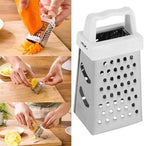 Mini Grater, Stainless Steel Cheese Ginger Vegetable Spices Small Grater for Kitchen (White)
