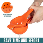 Manual Juicer Citrus Lemon Squeezer, Fruit Juicer Lime Press Metal, Professional Hand Juicer Kitchen Tool(Orange)