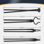 Blacksmith Tongs Knife Making Tongs Set V-Bit Blade Tongs, Flat Tongs, Blade Tongs, Wolf Jaw Tongs, Assembled Blacksmithing Bladesmith Steel Forge Tongs (4PCS)