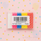 by Tugba Aydan - Birthday Candle - 72 Count Mix Color Birthday Candles for Cake, Cake Candle for Birthday, Party Small Candles