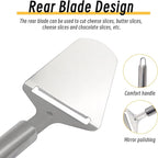 2Pcs Cheese Slicer Handheld, Small Stainless Steel Silver Cheese Peeler Planer Cutter Tools for Block Butter Squares for Kitchen Cooking