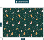 PAVILIA Premium Christmas Sherpa Throw Blanket | Christmas Decoration Gift, Fleece, Plush, Warm, Cozy Reversible Microfiber Holiday Blanket | Green Gingerbread - 60x80 Twin