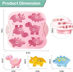 2-Pack Silicone Dinosaur Mold, Multi-Purpose Dinosaur Jello Molds Silicone for Kids, Perfect Dinosaur Soap Mold, Dinosaur Baking & Crafting Tool for Chocolate, Candy, Jello, Ice Cubes