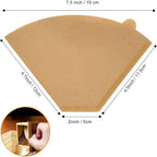 Coffee Filters #4, Coffee Filters 4 Cone Paper, Unbleached, Brown, 8-12 Cup, Number 4 Coffee Filter, 100 Count