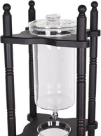 Cold Brew Drip Coffee Maker, 2500ml/84.54oz Ice Coffee Brewer Machine Dripper Pot Cold-Drip Coffee Tower with Glass Container Wood Stand for Home Office