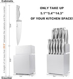 15-Piece Ultra Sharp Kitchen Knife Set with Wooden Block