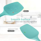 Heat Resistant Silicone Spatula Set: U-Taste 600ºF High Temp Seamless Food Grade Utensil, Flexible Rubber Silicon Kitchen Cooking Mixing Baking Scraper for Nonstick Cookware Set of 4 (Aqua Sky)