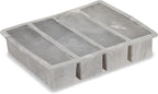 Host Ice Cube Tray, Makes Four 5-Inch Long Cubes, Durable Silicone Trays with Easy Release Design, Perfect for Water Bottles and Highball Glasses, Home Bar Accessories, Set of 1, Marble