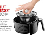 CHEFMAN Small Air Fryer Healthy Cooking, 3.6 Qt, User Friendly, Nonstick, Digital Touch Screen, Dishwasher Safe Basket, w/ 60 Minute Timer & Auto Shutoff, Matte Black, Cookbook Included