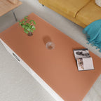 Leather Table Cover,1.8mm Thick,24x36 Inch Desk Cover,Large Desk Mat,Table Protector,Table Cover Protector,Craft Mats to Protect Table(Brown+Gray,24x36)