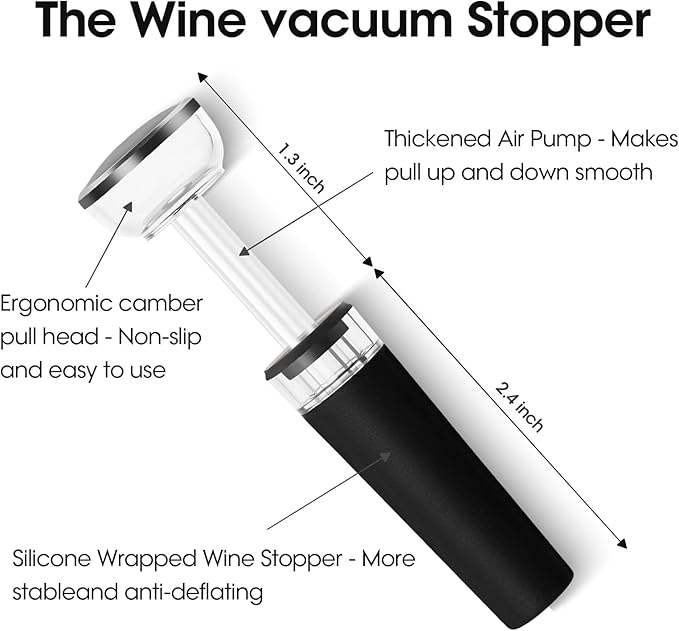Beneno Multifunctional Wine Bottle Opener Gift Set - Wing Corkscrew, Foil Cutter, Vacuum Stopper & Aerator Pourer, Perfect for Wine Lovers Man Woman, Purple Set