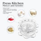 Angel’s Peel Lounge Grlic Mincer Manual Garlic for Quick Meal Preparation - Kitchen Tools for Mincing Grlic, Ginger, Herbs, Nuts (Clear Color)