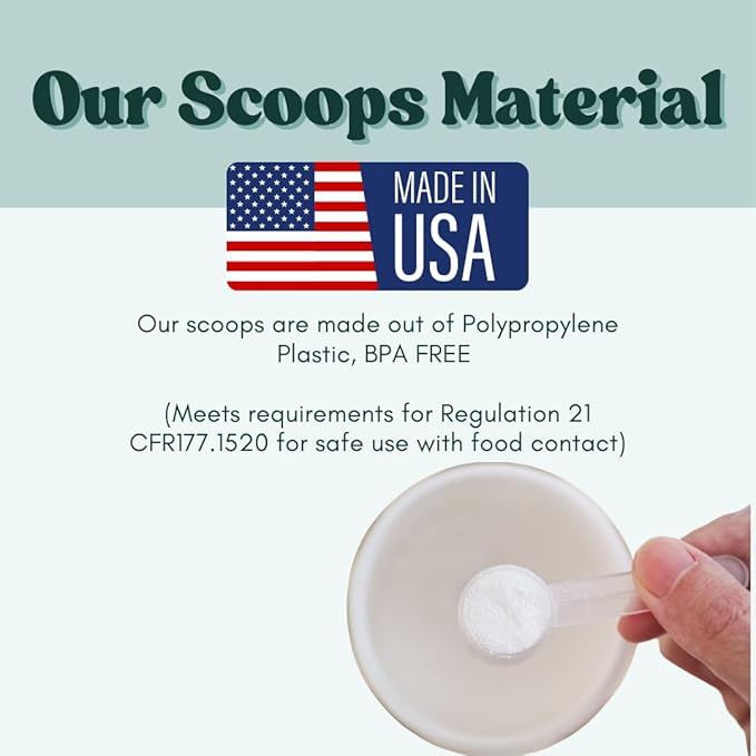 6.5 mL (6.5 CC) Long Handle Scoop for Measuring Coffee, Pet Food, Grains, Protein, Spices and Other Dry Goods (Pack of 25)