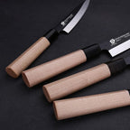 WILDMOK 7 Inch Asian Usuba Vegetable Knife German Stainless Steel Blade & Traditional Wooden Handle