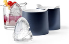 ZOKU Set of 2 Silicone Ice Molds, Shark - Large Shark Ice Cube Molds for Craft Cocktails, Keep Drinks Colder Longer with Less Dilution, Easy-Release, BPA-Free