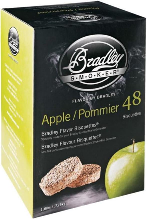 Bradley Smoker Bisquettes For Grilling and BBQ, Apple Special Blend, 48 Pack