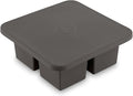 W&P Peak Silicone Extra Large Cube Ice Tray w/ Protective Lid | Charcoal | Easy to Remove Ice Cubes | Food Grade Premium Silicone | Dishwasher Safe, BPA Free
