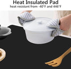 Gartful Silicone Mat for Kitchen Counter, 35" by 24" Extra Large Countertop Protector, 0.06" Thick Multipurpose Mat, Heat-Resistant Placemats, Desk Saver Pad, Table Dish Mat, Nonstick, Nonskid, Black