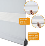 Persilux Cordless Zebra Blinds for Windows (35" W X 72" H, White) Free-Stop Dual Layer Roller Windows Shades for Day and Night, Light Filtering Sheer Shades for Home, Bedroom, Easy to Install