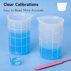 Gartful 700ml Extra Large Silicone Cups, 23OZ Reusable Resin Measuring Cups for Epoxy, Jewelry Casting Molds, Acrylic Paint Pouring, Waxing, DIY Craft Project, 4PCS
